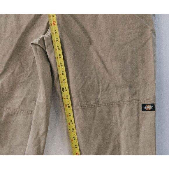 Vintage Men's Cream Tan Dickies Loose Fit Double Knee Work Pants Size 44x32 - Picture 3 of 8
